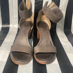 Frye grey heeled sandals. Size 7.